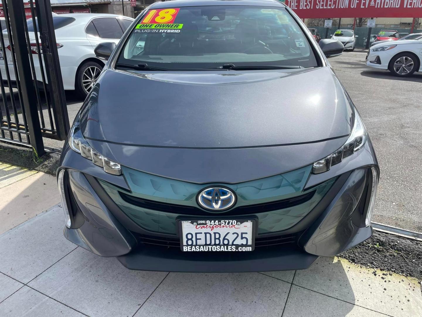 2018 GRAY /BLACK Toyota Prius Prime (JTDKARFP1J3) , located at 744 E Miner Ave, Stockton, CA, 95202, (209) 944-5770, 37.956863, -121.282082 - Photo#1